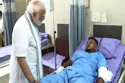 PM Modi Meets Lone Survivor Of Air India Plane Crash In Ahmedabad PM Modi Meets Lone Survivor Of Air India Plane Crash In Ahmedabad
