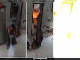 Video Shows Narrow Escape For Man, Woman As Gas Leaks From LPG Cylinder Video Shows Narrow Escape For Man, Woman As Gas Leaks From LPG Cylinder