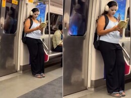 दिल्ली मेट्रो के दरवाज़े पर खड़ी लड़की का चेहरा देख हैरान रह गई पब्लिक, पूछा - ये कौन सा नया ट्रेंड है दीदी ?