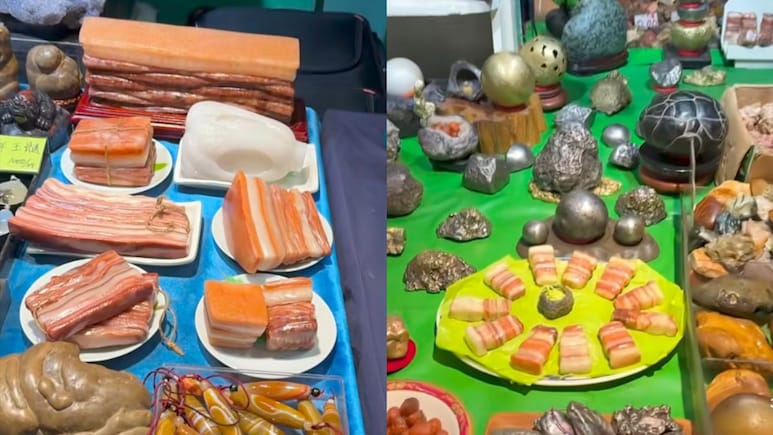 Meat Or Mineral? Travel Creator's Pork Belly Rock Haul Goes Viral