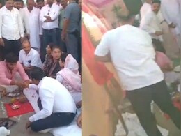 शिलान्यास पट्टी पर जब नेताजी को नहीं लिखा मिला अपना नाम,  फिर क्या-भरी सभा में शिलापट्टी को फावड़े से कर दिया टुकड़े-टुकड़े