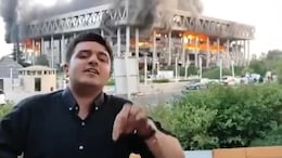 Video: Iran State TV Building On Fire, Reporter Says "We're Not Leaving"