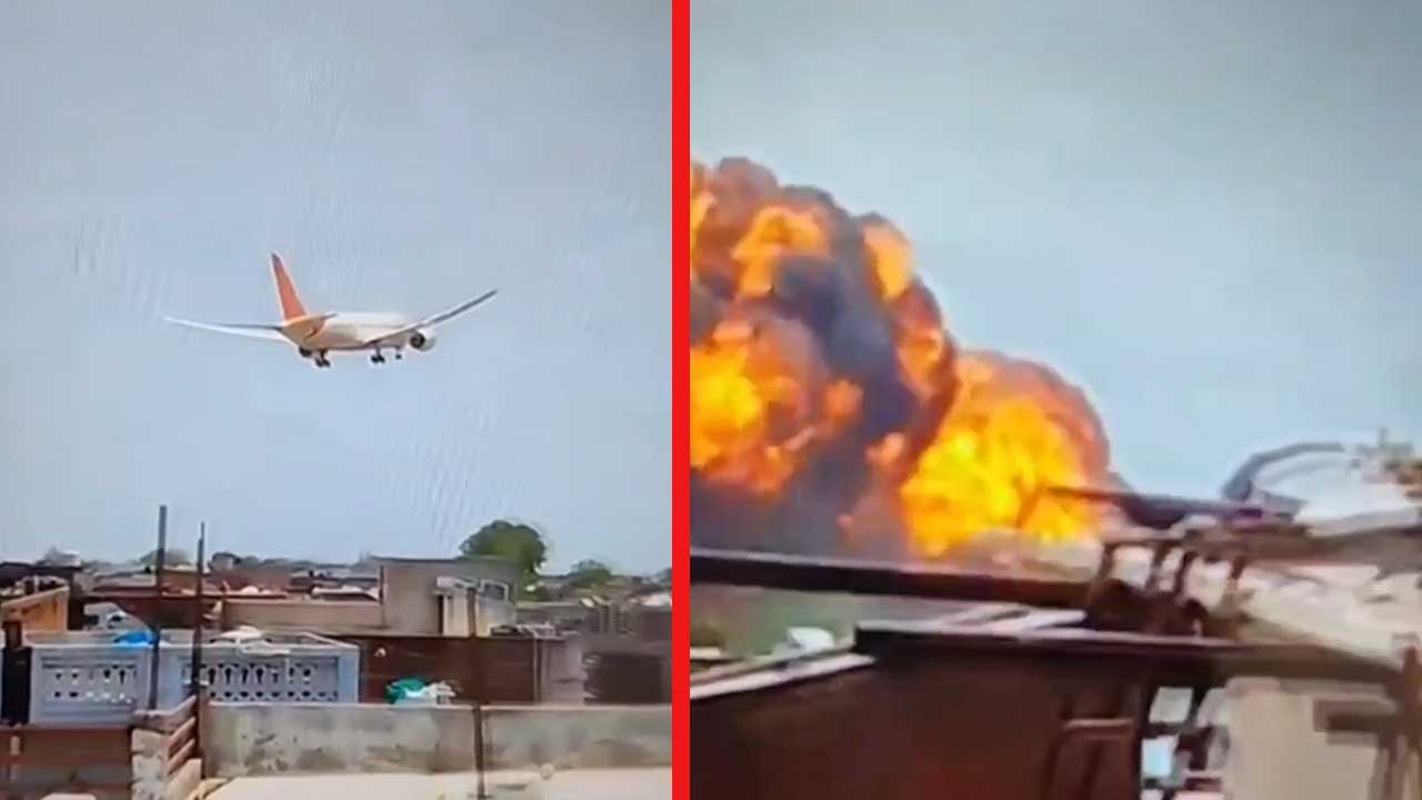 Video Shows Moment Air India Plane Crashed In Ahmedabad