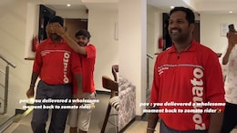 Watch: Zomato Agent's Priceless Reaction To Surprise Birthday Bash By Customers