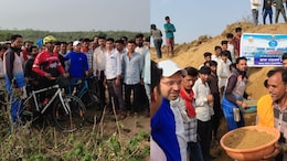 MP: फिर अनोखे अंदाज में दिखे कलेक्टर आदित्य, 65 KM साइकिल चलाकर पहुंचे सोनाखेड़ी, किया श्रमदान
