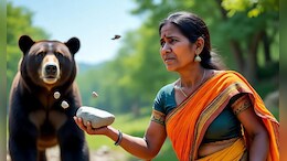 पत्नी की आंखों के सामने पति पर 4 भालुओं ने किया हमला, इसके बाद जो हुआ...