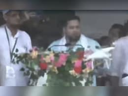 Tejashwi Yadav Ducks As Drone, Employed To Cover Rally, Strays, Hits  Podium