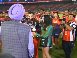 Virat Kohli's 'Hold The Trophy' Gesture Towards Mayanti Langer Goes Viral After IPL 2025 Triumph