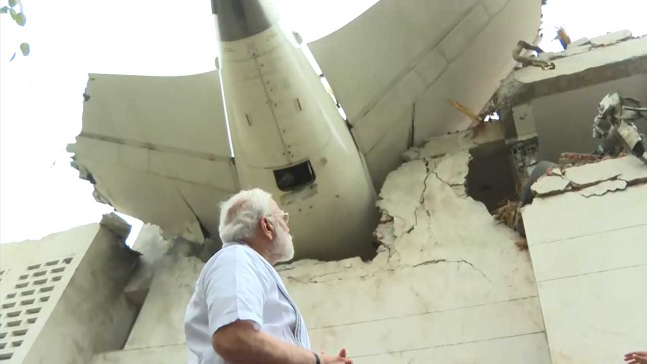 Watch: PM Modi Reviews Situation At Air India Plane Crash Site In Ahmedabad