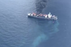 Explosion On Singapore-Flagged Ship Off Kerala Coast, Navy Responds Explosion On Singapore-Flagged Ship Off Kerala Coast, Navy Responds