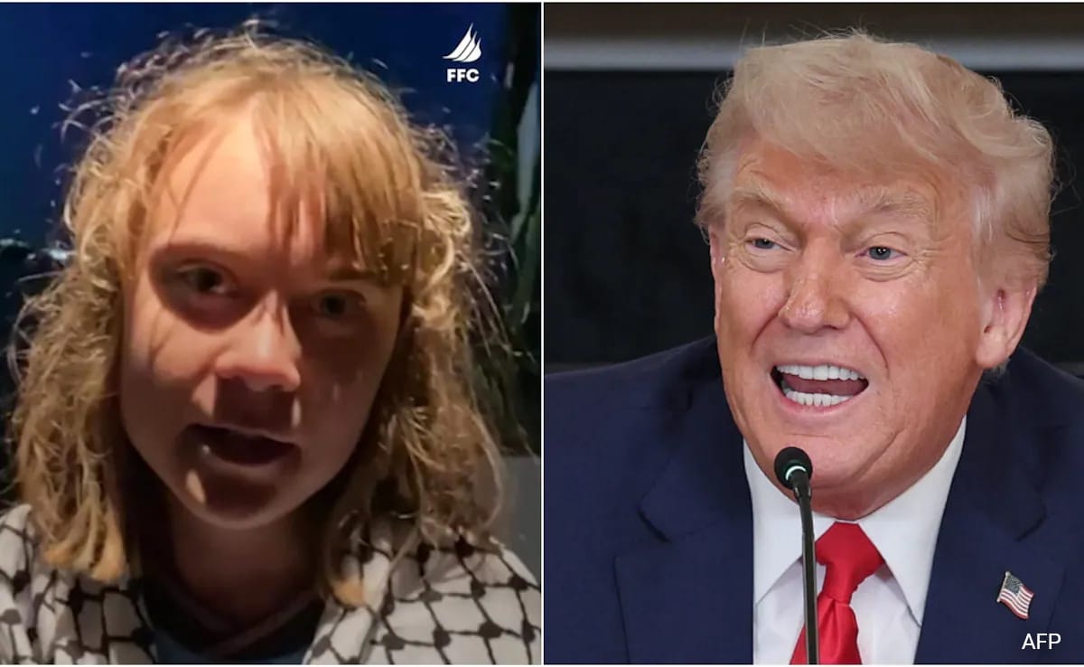 Вашингтон Американският президент Доналд Тръмп маркира шведския активист по климата