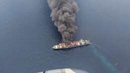 Explosion On Singapore-Flagged Ship Off Kerala Coast, Navy Responds