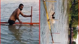 Viral Video : रीलच्या नादात गेला जीव; व्हिडीओ बनवताना व्यक्ती पाण्यात गेला वाहून