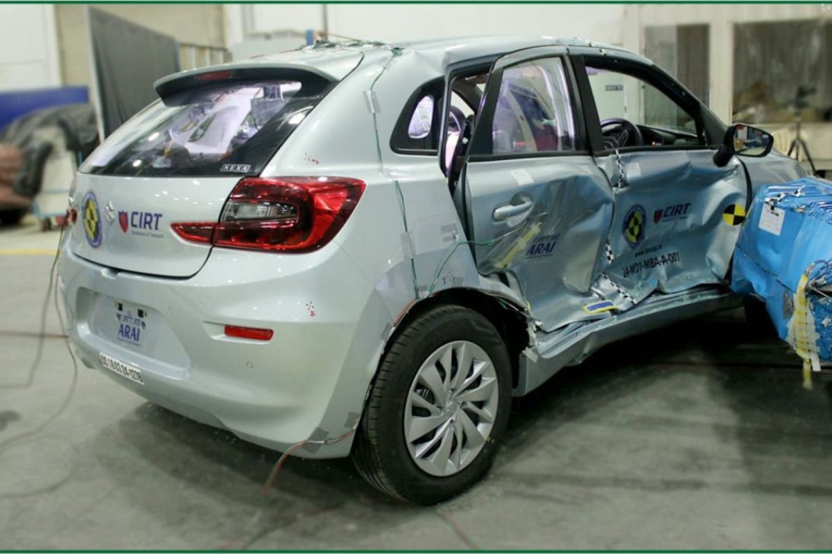 Maruti Suzuki Baleno side impact crash test