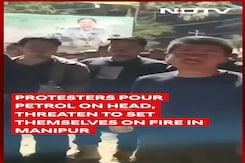 Protesters Pour Petrol On Head, Threaten To Set Themselves On Fire In Manipur Protesters Pour Petrol On Head, Threaten To Set Themselves On Fire In Manipur