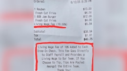 Forget Service Charge, Restaurant Adds New "Living Wage Fee" To Bill Of Burger And Fries