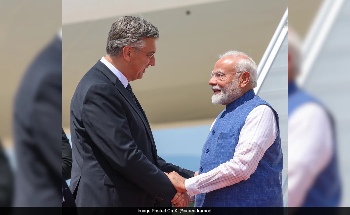 Zagreb Хърватия Загреб Връзката Narendramodi земи в Загреб Хърватия