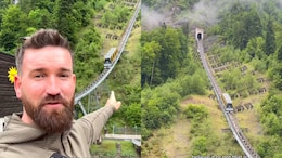 Watch What It's Like To Ride "World's Steepest Funicular Railway" In Switzerland