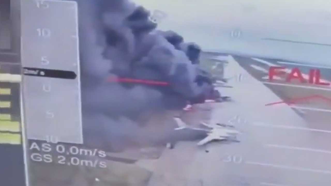 Ukrainian Drones Strike Airbase In Russia, At Least 40 Aircraft Hit