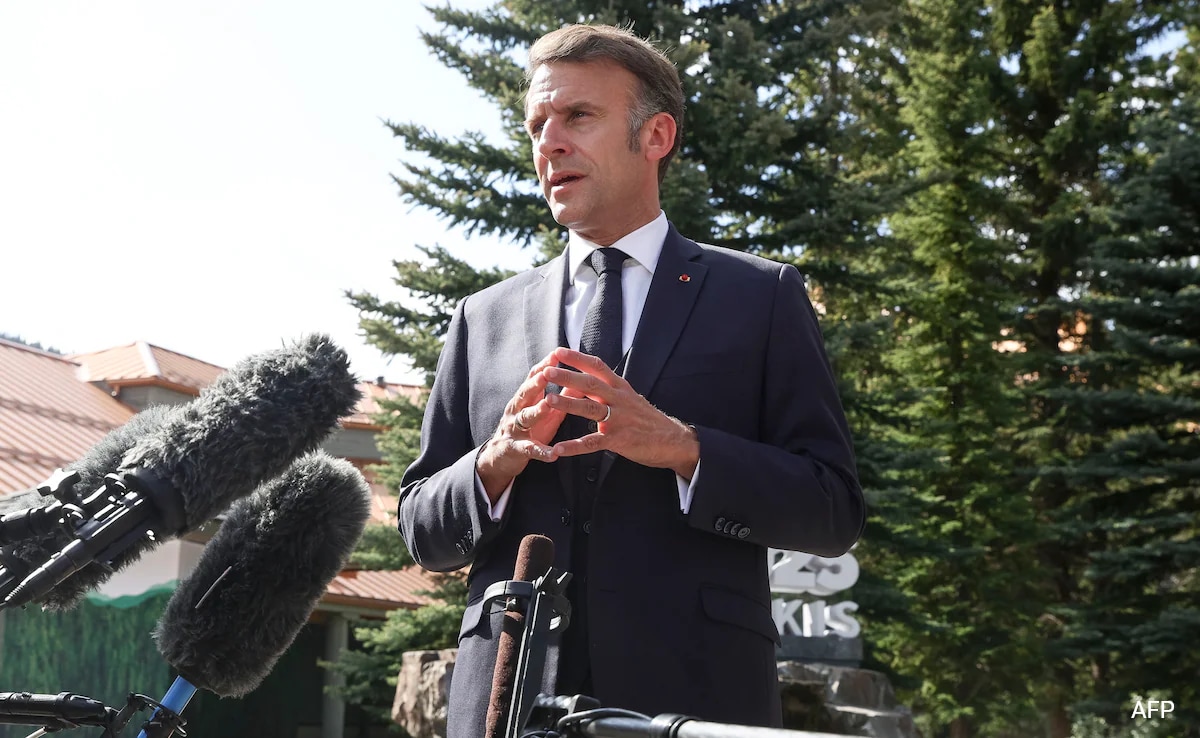 kananaskis френският президент Еманюел Макрон заяви в понеделник че президентът