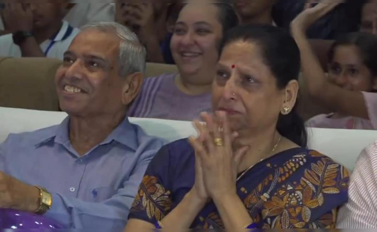 Shubhanshu Shuklas father Shambhu Dayal Shukla, smiled with excitement as the Axiom-4 spacecraft lifted off. Shubhanshu Shuklas father Shambhu Dayal Shukla, smiled with excitement as the Axiom-4 spacecraft lifted off.