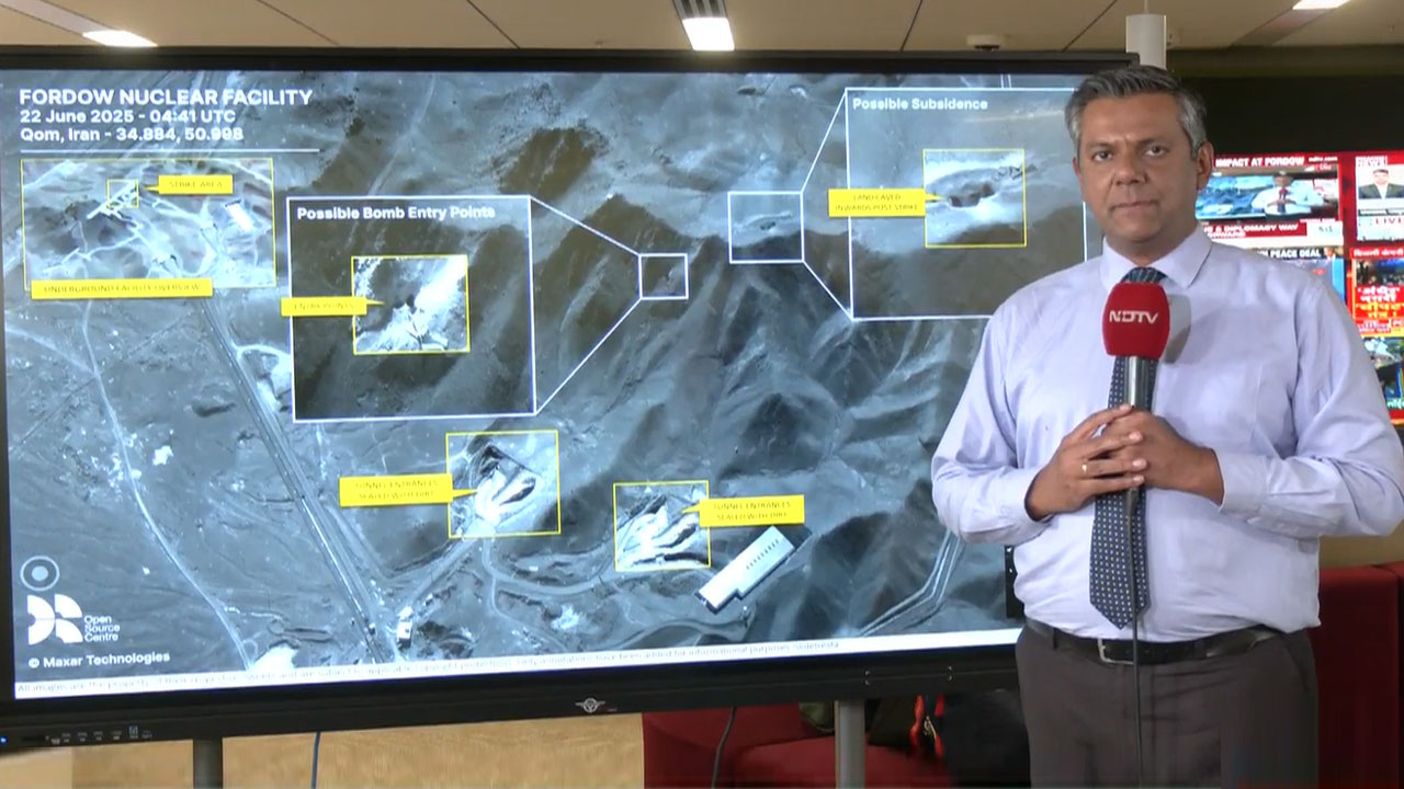 First Image Of Missile Impact Hit By US On Iranian Fordow Nuclear Facility