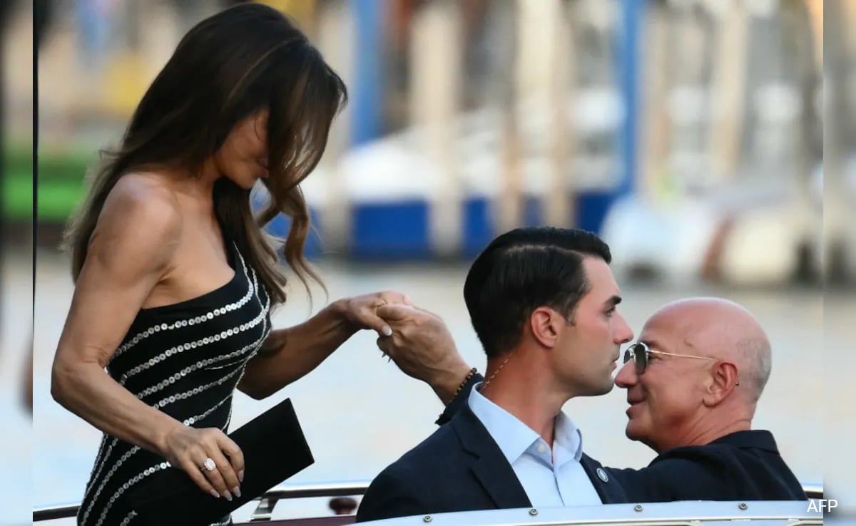 Amazon founder and billionaire Jeff Bezos and his fiancee former