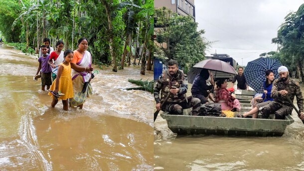 नीचे उफनती नदी, ऊपर झूलता लड़का... डरा रहे हैं नॉर्थ ईस्ट की बाढ़ की ये 5 खौफनाक वीडियो