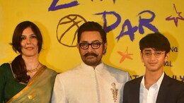 Aamir Khan And Gauri Spratt Pose Hand In Hand At <i>Sitaare Zameen Par</i> Screening. Bonus - Azad