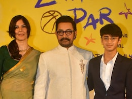 Aamir Khan And Gauri Spratt Pose Hand In Hand At <i>Sitaare Zameen Par</i> Screening. Bonus - Azad