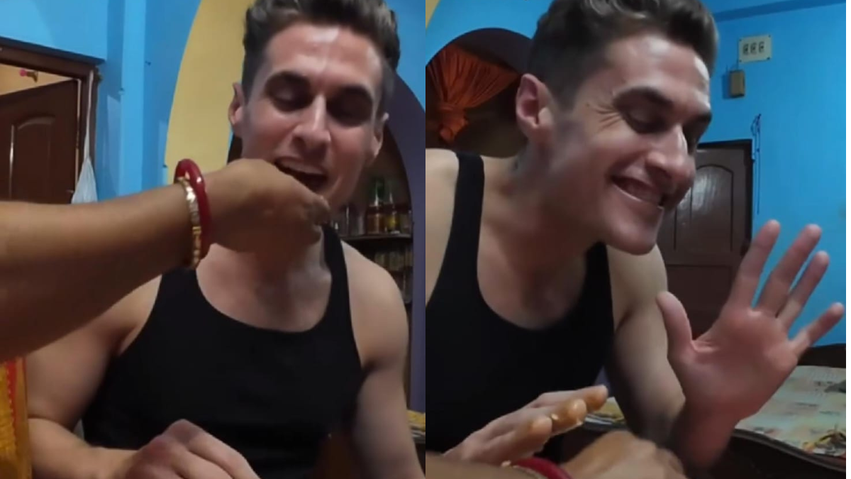 Indian Mom Treats American Vlogger Like "Baby" While Serving Food, Internet Approves