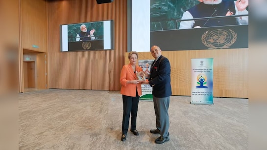 NDB Chief Rousseff Joins Yoga Event In Shanghai, Condoles Air India Crash