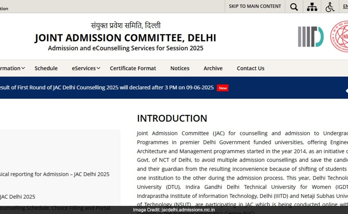 JAC DELHI SEAT SOLTEMENT 2025 Съвместният комитет за прием JAC