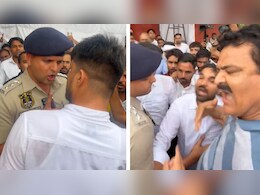 VIDEO: निर्मल चौधरी की ACP आदित्य पूनिया से तीखी बहस, SMS अस्पताल के बाहर धरने में पहुंचे थे कांग्रेस नेता