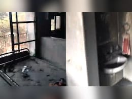 Charred Walls, Interiors: Plane Crash Impact On Building In Medical College Charred Walls, Interiors: Plane Crash Impact On Building In Medical College
