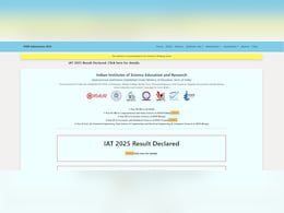 IISER IAT 2025 का परिणाम घोषित, स्कोरकार्ड डाउनलोड करने का तरीका, काउंसलिंग प्रक्रिया देखें IISER IAT 2025 का परिणाम घोषित, स्कोरकार्ड डाउनलोड करने का तरीका, काउंसलिंग प्रक्रिया देखें