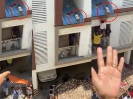 जाको राखे साइयां मार सके ना कोय...घर की छत से लटका हुआ था बच्चा, बचाने के लिए पड़ोसियों ने लगा दी जान की बाजी