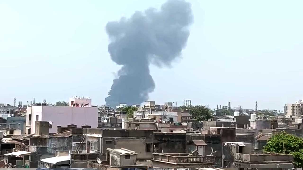 Video: Thick Smoke At Plane Crash Site Near Ahmedabad Airport