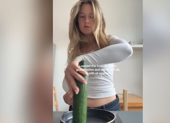 Watch: Digital Creator Uses Cucumber To Grease A Pan, Leaves The Internet Divided Watch: Digital Creator Uses Cucumber To Grease A Pan, Leaves The Internet Divided