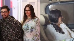 <i>Sitaare Zameen Par</i> Screening: Aamir Khan Arrives With Girlfriend Gauri Spratt And Sister Nikhat Khan Hegde