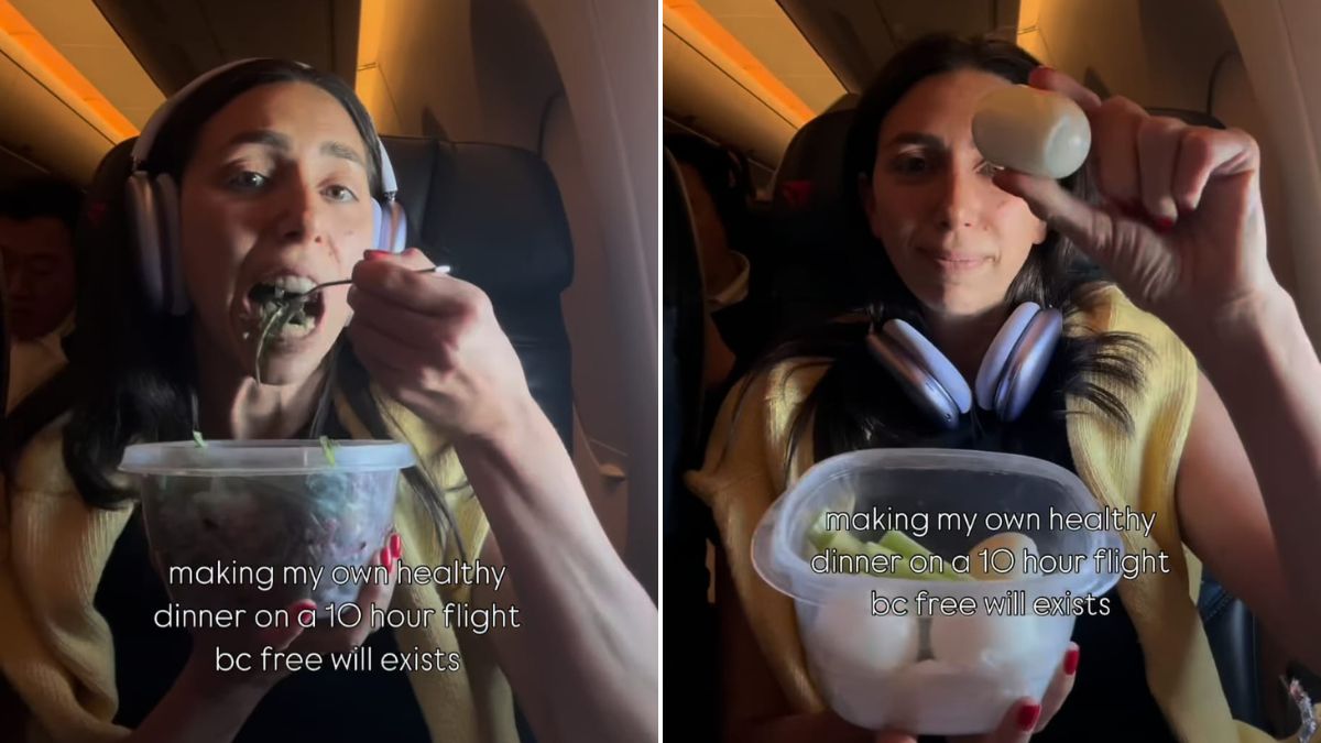 Viral Video Shows Woman Making Egg Salad On Flight, Internet Is Not Happy