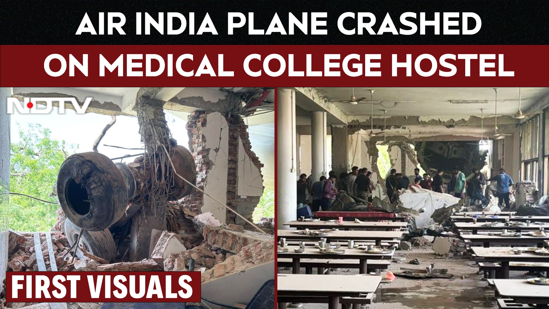 BJ Medical College Ahmedabad | Pics Show Air India Plane Crashed On Medical Students' Hostel