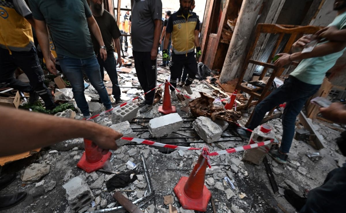 The church was full of worshippers including children and the elderly when the blast happened. 