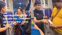 Viral Video: IndiGo Cabin Crew Surprises Parents Onboard, Calls It "Dream Flight"