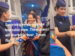 Viral Video: IndiGo Cabin Crew Surprises Parents Onboard, Calls It "Dream Flight" Viral Video: IndiGo Cabin Crew Surprises Parents Onboard, Calls It "Dream Flight"