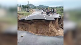 Video: Newly Built Road Washed Away Before Inauguration In Rajasthan