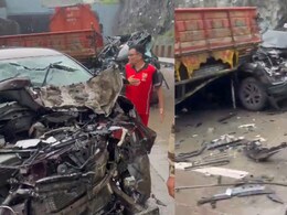 'मुंबई-पुणे एक्सप्रेस'वे वर अनियंत्रित कंटेनरनं BMW, मर्सिडीजसह 20 वाहनं चिरडली, पाहा भीतीदायक Video 'मुंबई-पुणे एक्सप्रेस'वे वर अनियंत्रित कंटेनरनं BMW, मर्सिडीजसह 20 वाहनं चिरडली, पाहा भीतीदायक Video