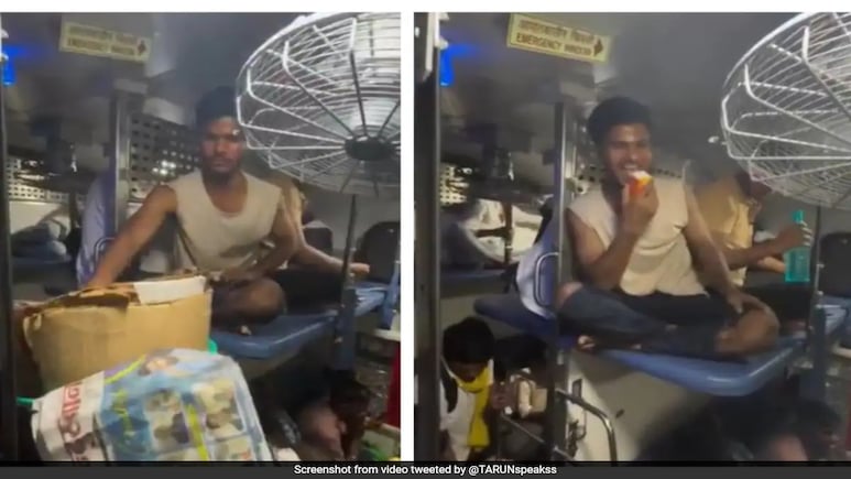 Passenger Caught Stealing Food From Vendors On Crowded Train, Internet Demands Action Passenger Caught Stealing Food From Vendors On Crowded Train, Internet Demands Action