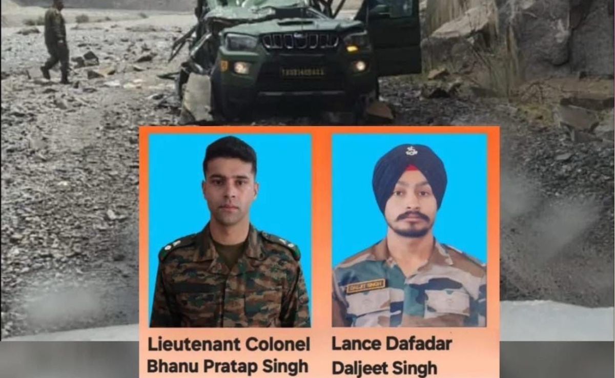 Lieutenant Colonel, Soldier Killed As Boulder Hits Military Vehicle In Ladakh