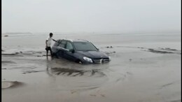 Video: Mercedes Stuck On Dumas Beach In Gujarat's Surat After Stunt Goes Wrong